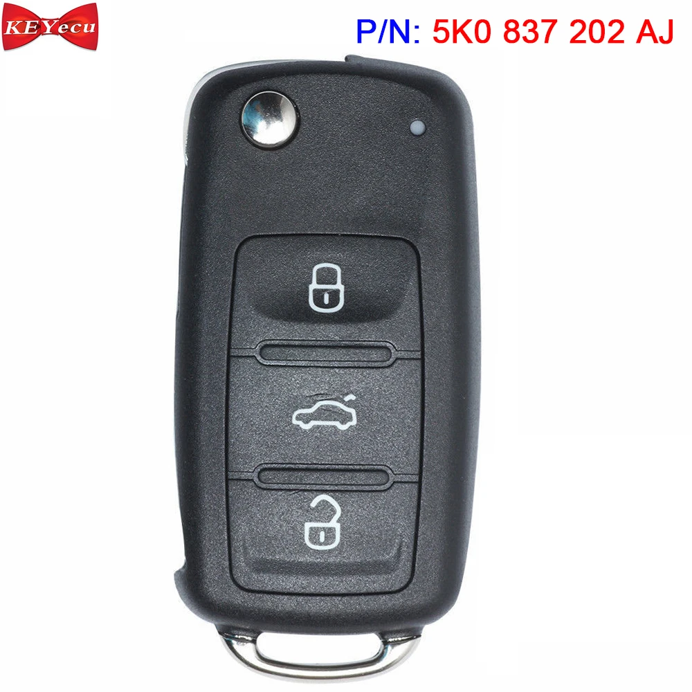 Пульт дистанционного управления для Volkswagen Beetle Caddy Eos Golf Jetta Polo Sharan Tiguan Touran 433 МГц 5K0