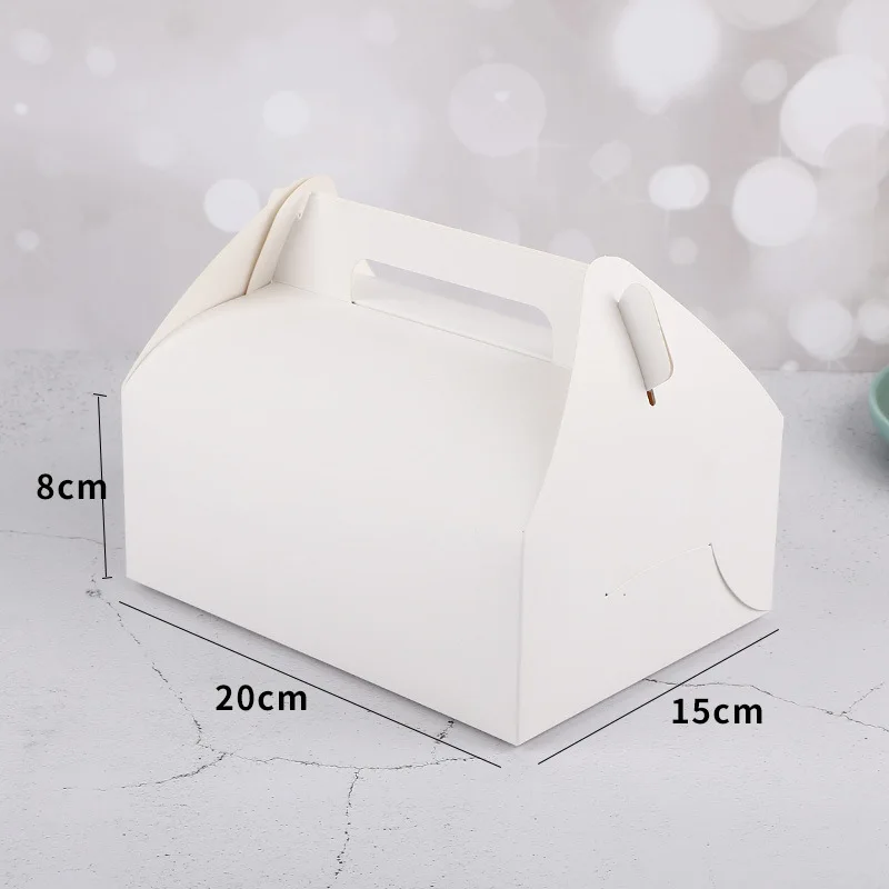 10Pcs Red Kraft Paper Cake Boxes with Handle, Bakery Packaging Gift Containers for Cupc... - SKU KPCB1456 - UGI Packaging