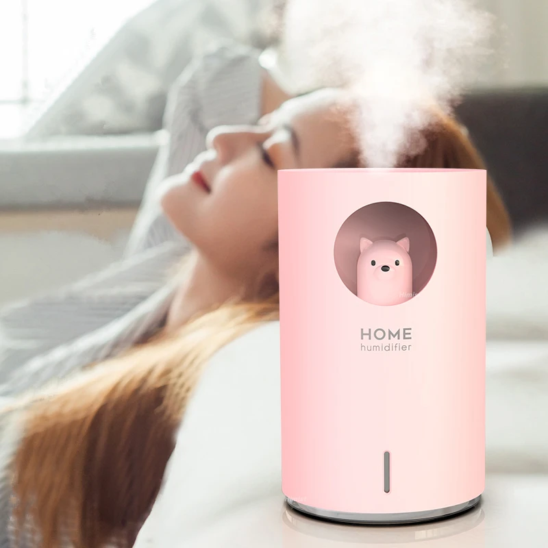 Billig Hause Luftbefeuchter 700ML Große Kapazität USB Air Humidificador Aroma Ätherisches Öl Diffusor Mit Farbe LED Lampe luftreiniger Fogger