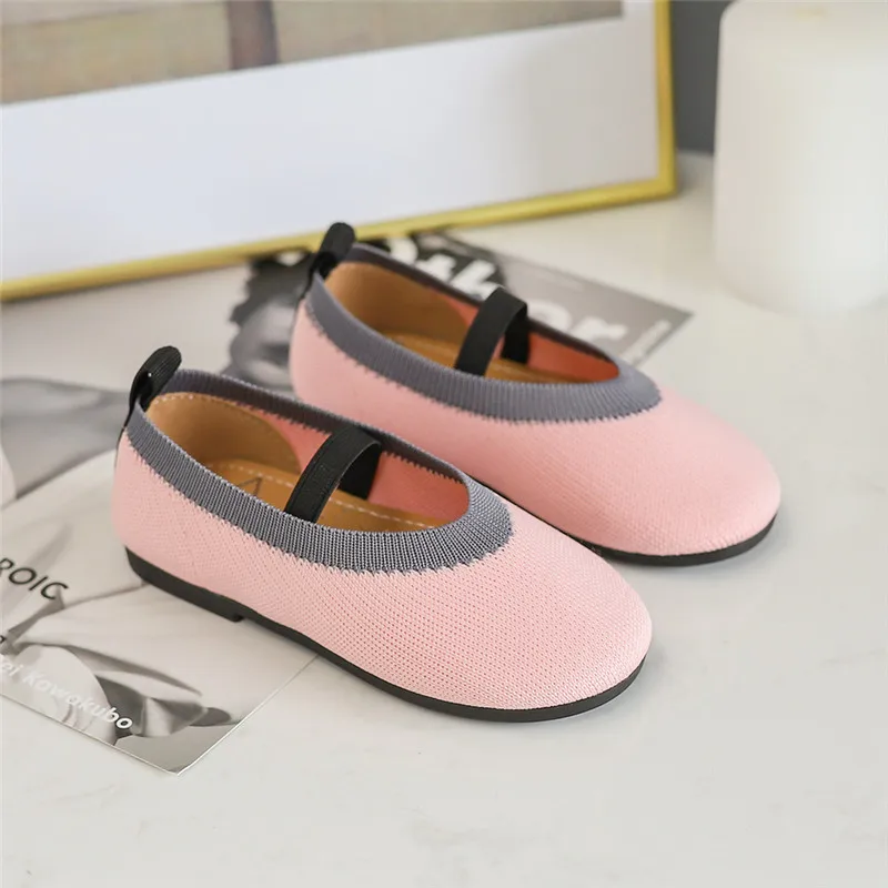 SZ099Pink Вязаные Детские лоферы; детская повседневная обувь для девочек в стиле ретро; детская разнопарная обувь; мягкий удобный Воздухопроницаемый; SZ099 - Цвет: SZ099Pink
