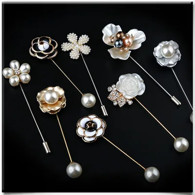 

1pc Fashion Woman/Girl Imitation Pearl Brooch Classic Charm High Quality Accessories Simple Double Pearls Brooches All-match