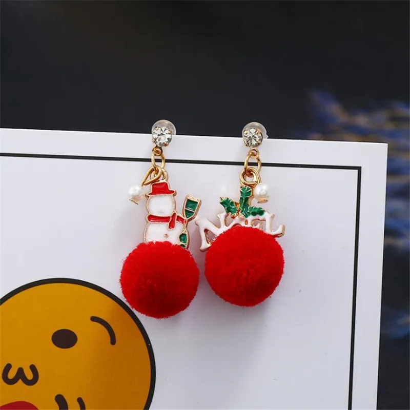 DIY рождественские Висячие серьги для женщин, модные ювелирные изделия, интересные серьги-капли для рождественской вечеринки