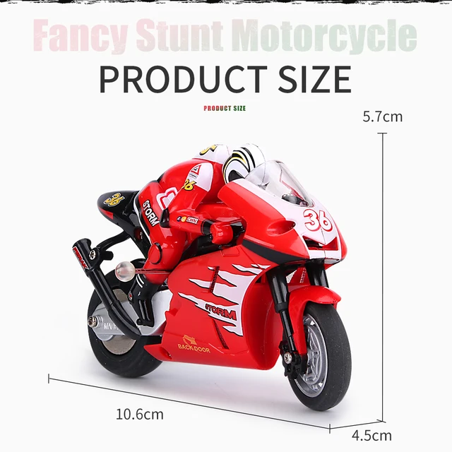 Doki Cool Mini Moto Kids Motorcycle Electric Remote Control RC Car mini Recharge 2.4Ghz Racing Motorbike Toys Boys Adults 6