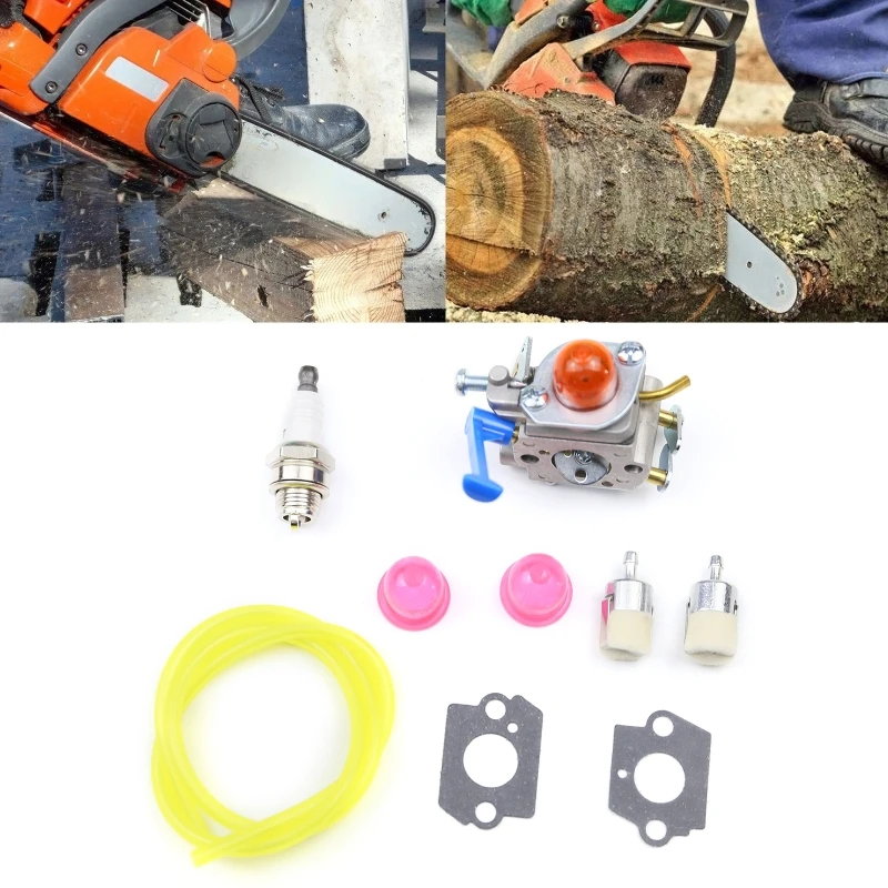 

Carburetor for 545081848 128C 128L 128LD Trimmer Fuel Line Filter Spark Plug Primer Bulbs Gasket Kit
