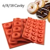 Silicone Donut Maker 3D DIY Baking Pastry Cookie Chocolate Round Molds Muffin Cake Mould Dessert Handmade Kitchen Cooking Tools 3