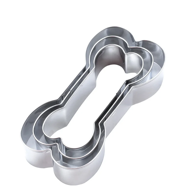 Convenient Bone Shaped Stainless Steel Cookie Cutter Set Pastry Biscuit Mould 
