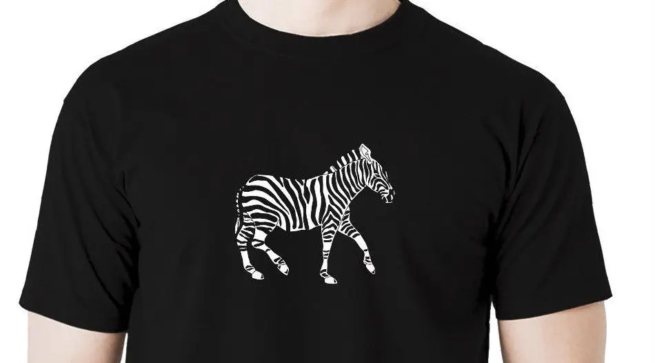 2019 New Men'S Zebra T Shirt Animals Zoo Circus Safari Wild Tee |