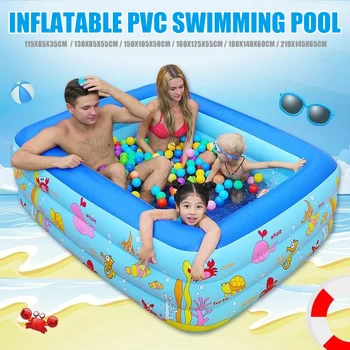 

Inflatable PVC Children Pool Baby Paddling Pool Adult Family Swimming Pools @LS