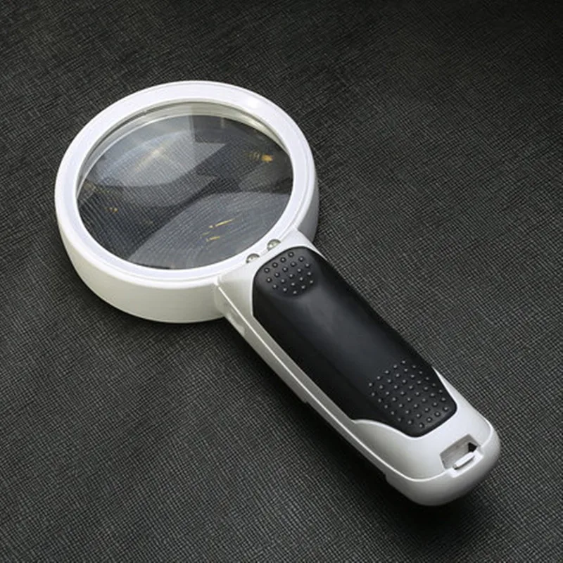 

20 Times Optical Magnifying Glass With LED Lights Handheld Backlit Magnifier For Reading Lupas de aumento