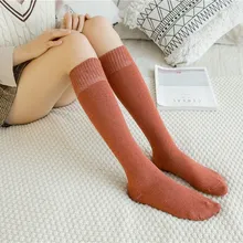 Японские модные носки в стиле Харадзюку карамельных цветов, ретро носки без пятки, женские осенне-зимние толстые теплые хлопковые носки