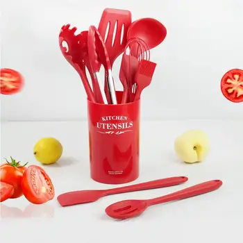 

10/11pcs Heat Resistant Silicone Cookware Set Silicone Heat-Resistant Non-Stick Silicone Kitchen Utensils Cooking Tool