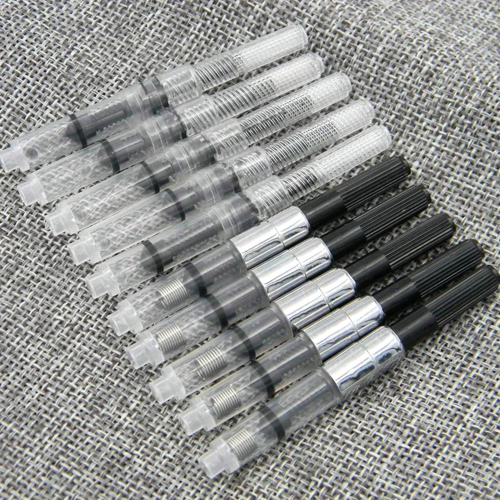 5Pc Fountain Pen 2.6MM Ink Cartridges Converter
