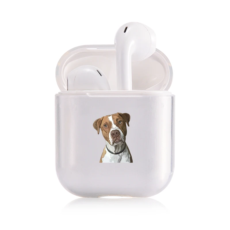 Жесткий Милый Забавный Чехол Air Pods для Apple airpods роскошный мультяшный любимец собаки кошки прозрачный чехол Airpods в наушнике
