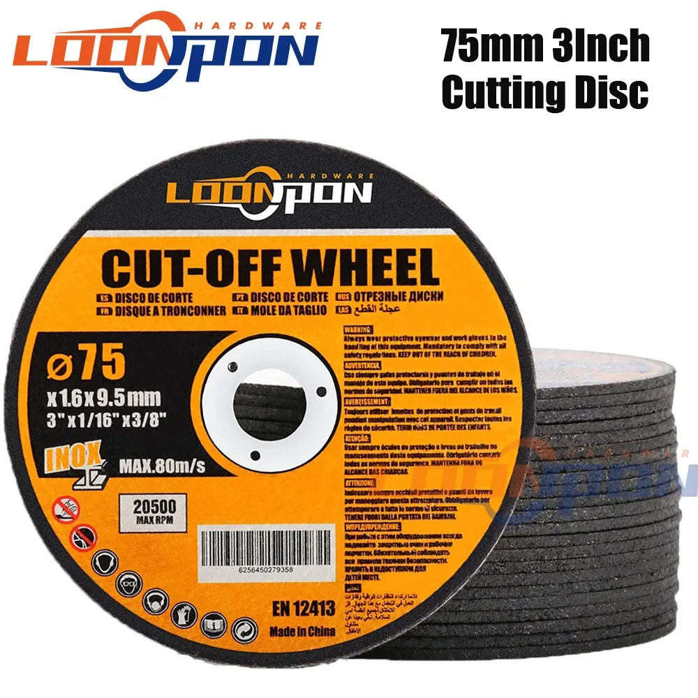 75mm  Cut Off Wheel  Metal Cutting Disc Resin Fiber Blade for Angle Grinder Accessories Rotary Tool 5-50Pcs sunlu pla carbon fiber premium 3d printer filament extremely rigid carbon fiber 1 75mm 0 02mm 1 kg 2 2 lb