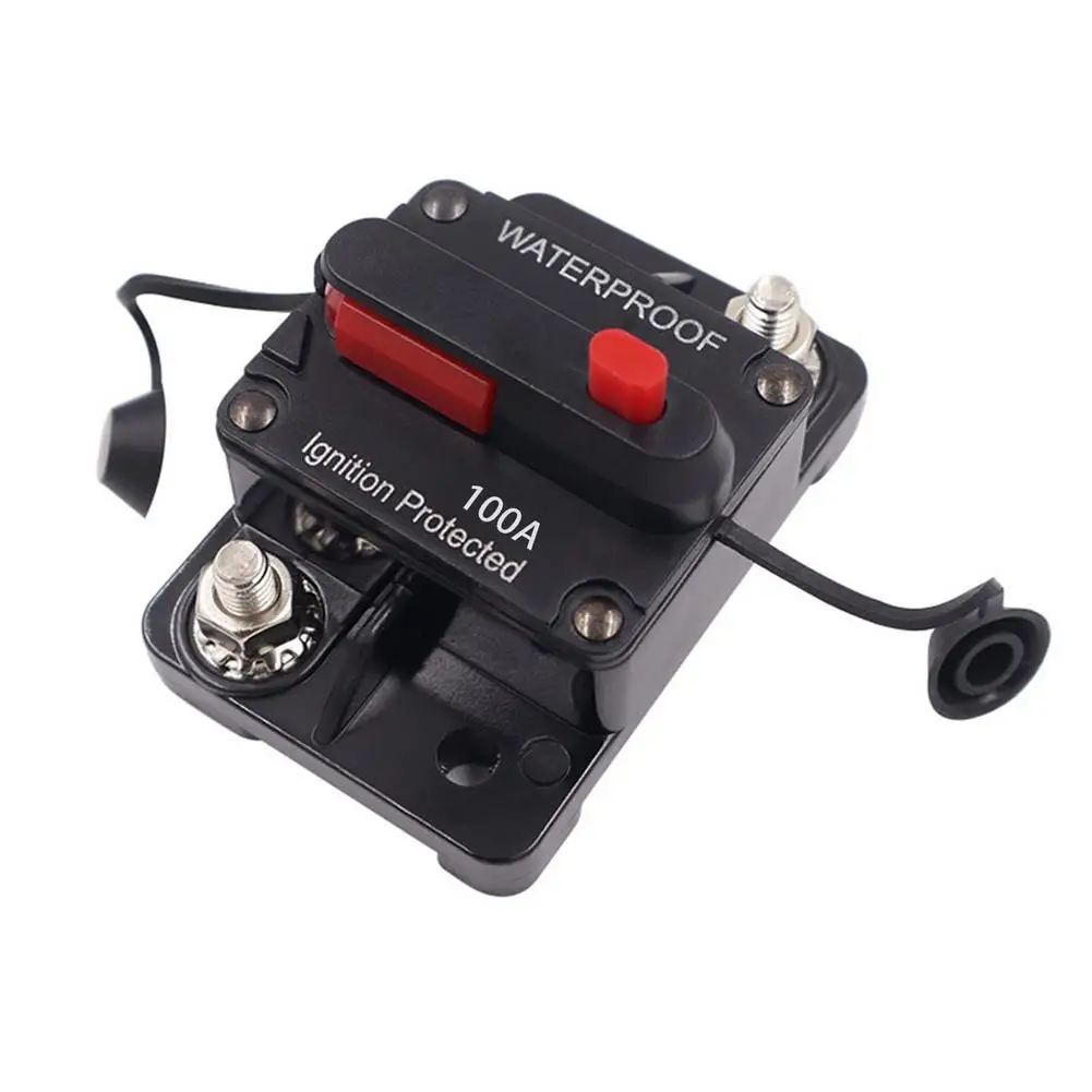100A 150A 200A 250A 300A AMP Circuit Breaker Switch Fuse Reset Box 12-48V DC Car Boat Auto Waterproof Protector Auto Accessories circuit breaker,fuse box,resettable fuse