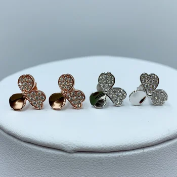 

S925 Sterling Silver Earring,Paper Flower Romance Love Jewelry,Original Genuine High Quality 1:1 With Logo,Women Valentine Gift