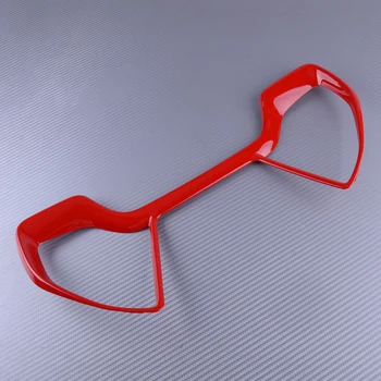 

DWCX Center Console Dashboard Decorative Frame Dial Rings Cover Trim Mouldings Red ABS Fit For Honda Civic 10th 2016 2017 2018