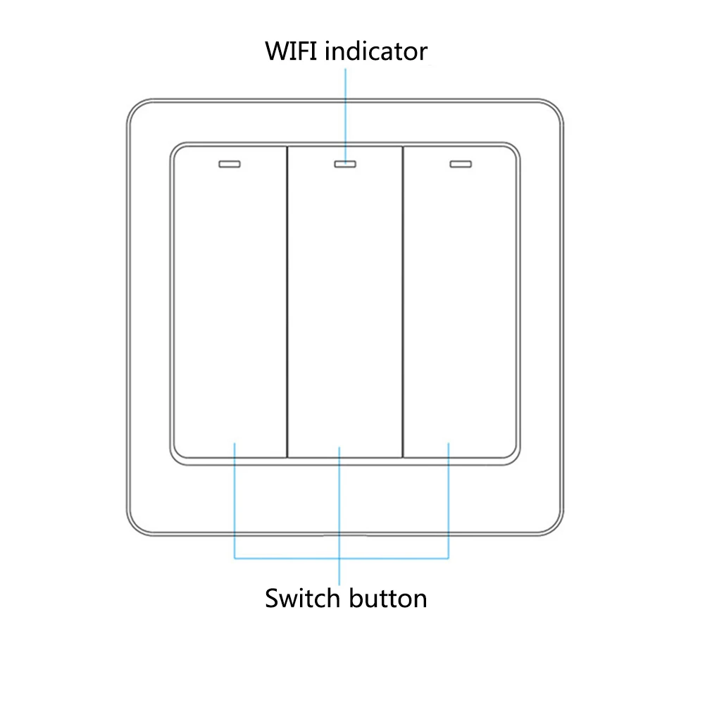 

Smart Push Button Durable Wall Switch Light Anti Scratch Timer Practical Hardware Accessories Phone APP Control Gift Home