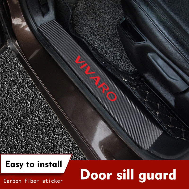 4 шт./компл. защитные наклейки из углеродного волокна для порога автомобиля Opel Vivaro