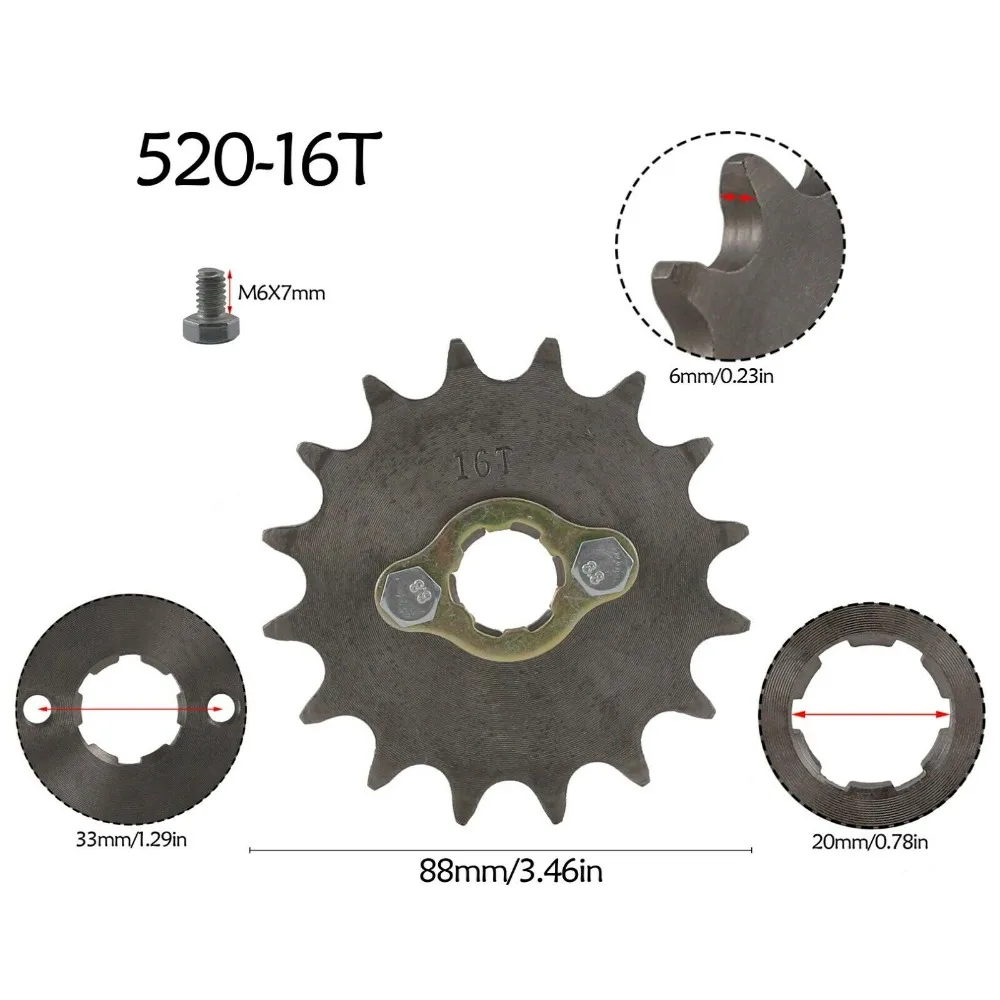 520 20mm 11T 13T 15T 16T Tooth Chain Front Engine Sprocket Cog For 25cc-250cc ATV Quad Dirt Pit bike Buggy motorcycle part (9)