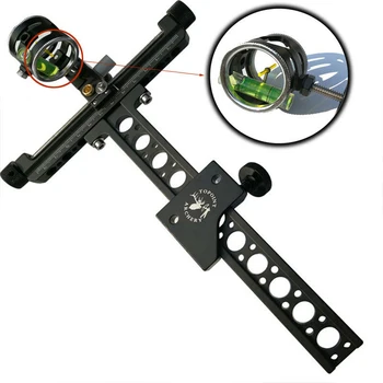 

Archery Compound Bow Sight 1 Pin 0.059 Micro Adjust Long Pole Hunting 4× Lens