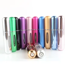 Garrafa cosmética vazia do atomizador do pulverizador dos recipientes para o curso nova garrafa recarregável portátil do perfume de 5ml mini com bomba do perfume do pulverizador