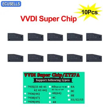 

10Pcs Xhorse VVDI Super Chip XT27A66 Transponder Chip for ID46/40/43/4D/8C/8A/T3/47/41/42/45/ID46 for VVDI2 VVDI / Mini Key Tool