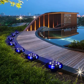 

4pcs Solar Garden Lights LED Solar Ground Lights Waterproof Light Underground Sensing Landscape Lights for Lawn Pathway