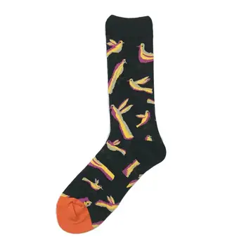 

Winter Autumn Funny Printed Men Socks Middle Length Male Casual Soft Harajuku Socks Sports Warm Cotton Socks