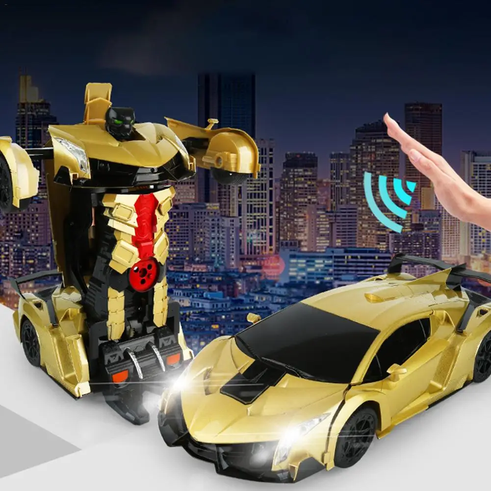 

Transform Car Robot Toy Children Transforming Robot Remote Control Car One Button Transformation 1:12 Scale Car Robot Toy