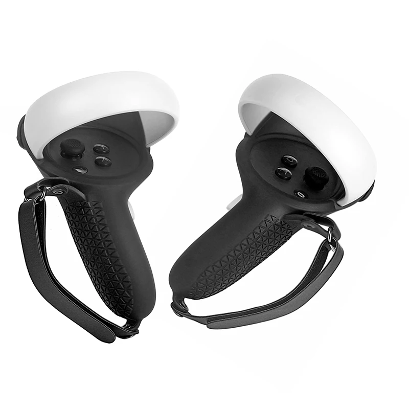 Funda protectora para Oculus Quest 2 VR, control táctil, mango de silicona con agarre, correa para nudillos, accesorio para Quest2 VR
