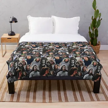 

Adam Driver as Clyde Logan Collage Throw Blanket Soft Sherpa Blanket Bed Sheet Single Knee Blanket Office Nap Blanket