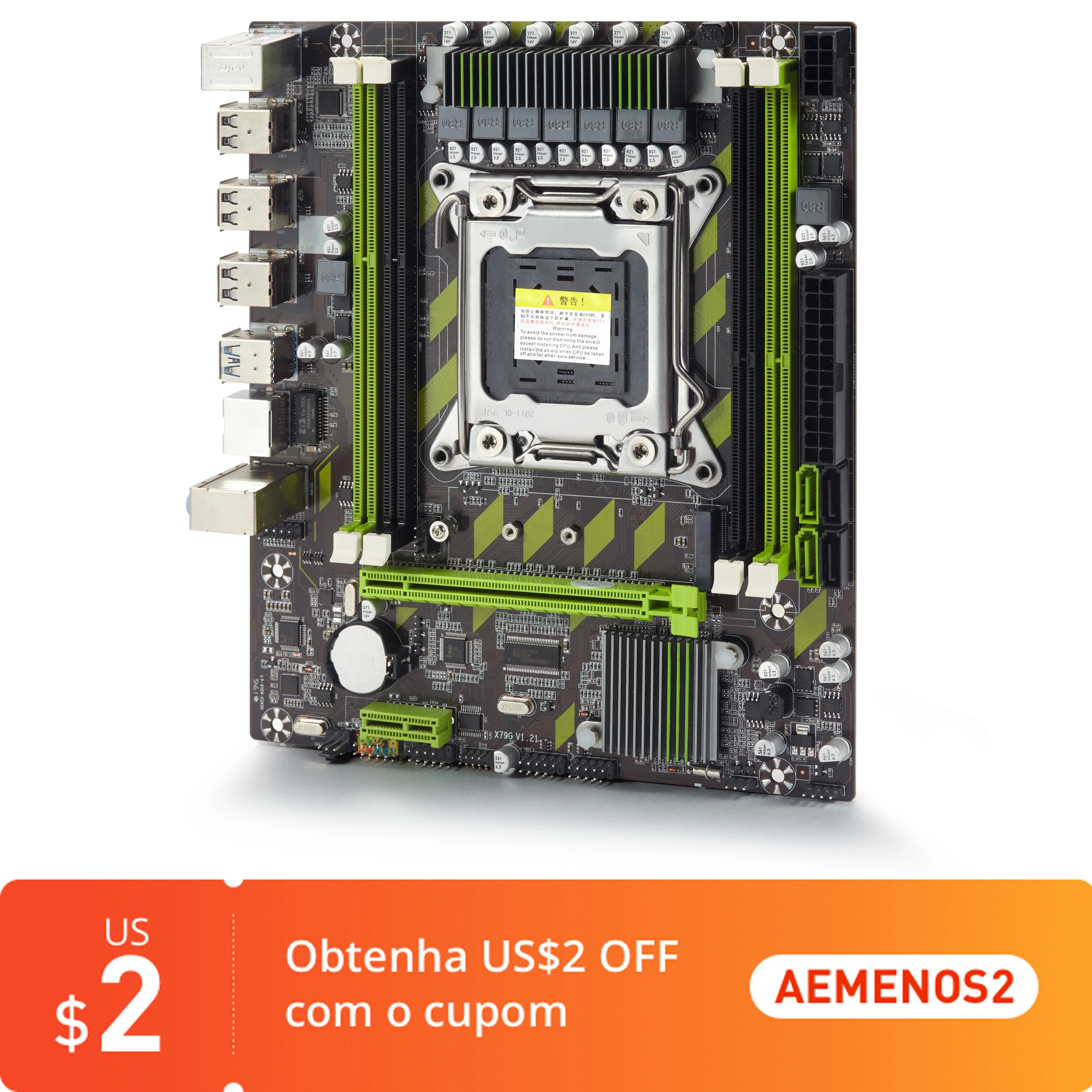 Atermiter X79G X79 motherboard LGA 2011 USB 3.0 SATA3 REG ECC ram ...