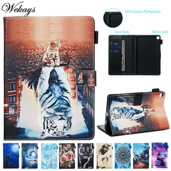 

Wekays Coque For Samsung Tab A 8.0" 2019 Cartoon Leather Fundas Case For Samsung Galaxy Tab A 8.0 2019 P200 P205 P207 Cover Case