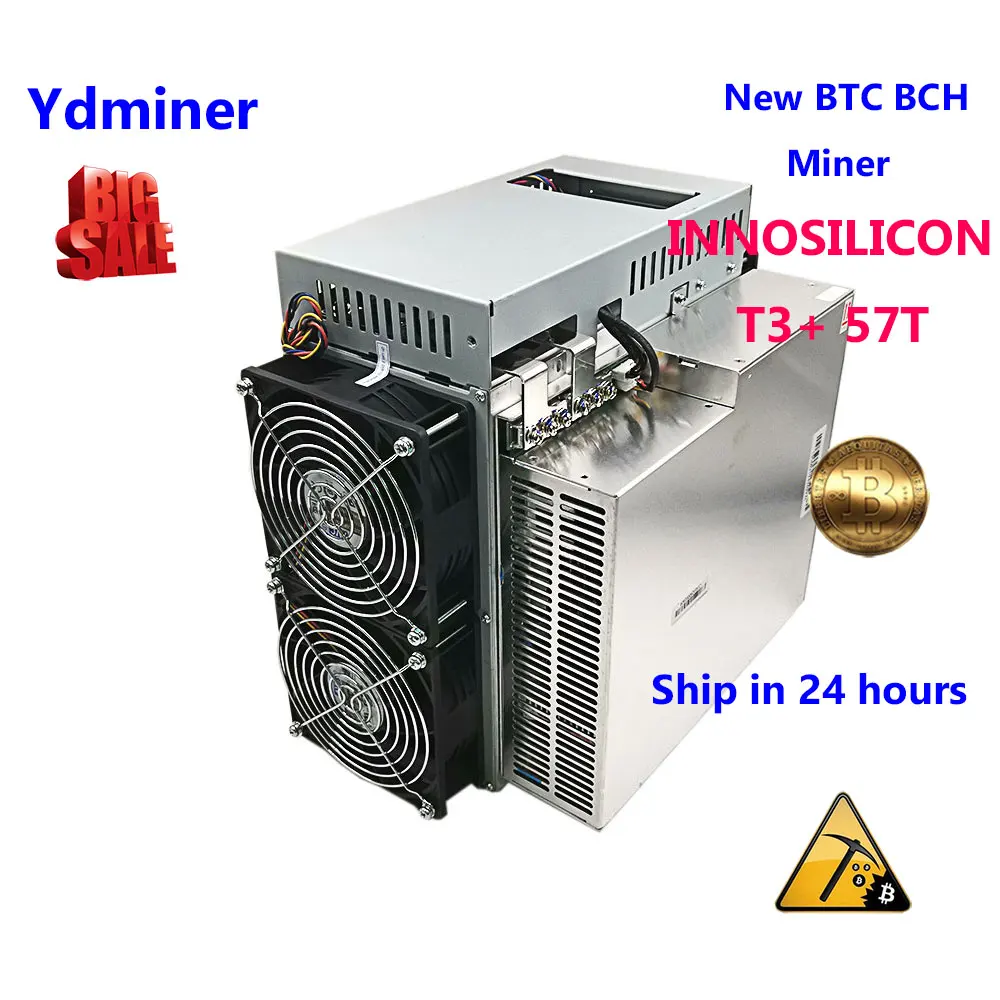 INNOSILICON T3+ 57T asic miner sha 256 3300вт новый асик майнер btc bch майнинг ферма лучше чем whatsminer m20s