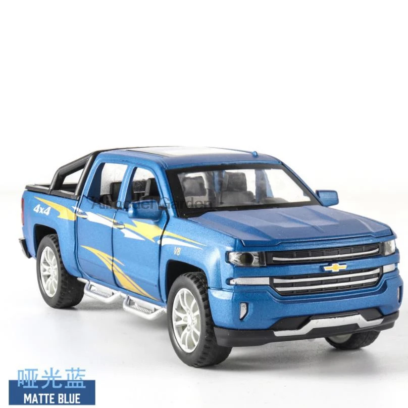 1:32 HX CHEVROLET пикап грузовик игрушка автомобиль металлические Игрушки Diecasts& Toy транспортные средства модель автомобиля высокая Игрушечная машина игрушки для детей - Цвет: Синий