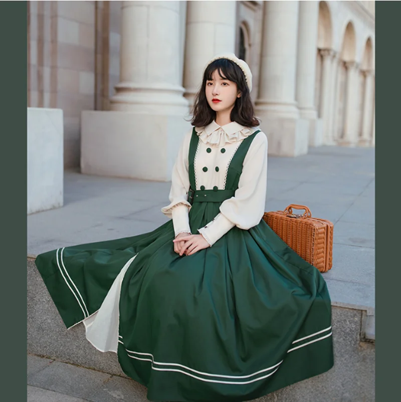 Ataque de nervios concepto Llorar Vestido vintage de lolita con cuello vuelto, ropa victoriana de retazos,  estilo kawaii, gótico, lolita op cos|Vestidos de Lolita| - AliExpress