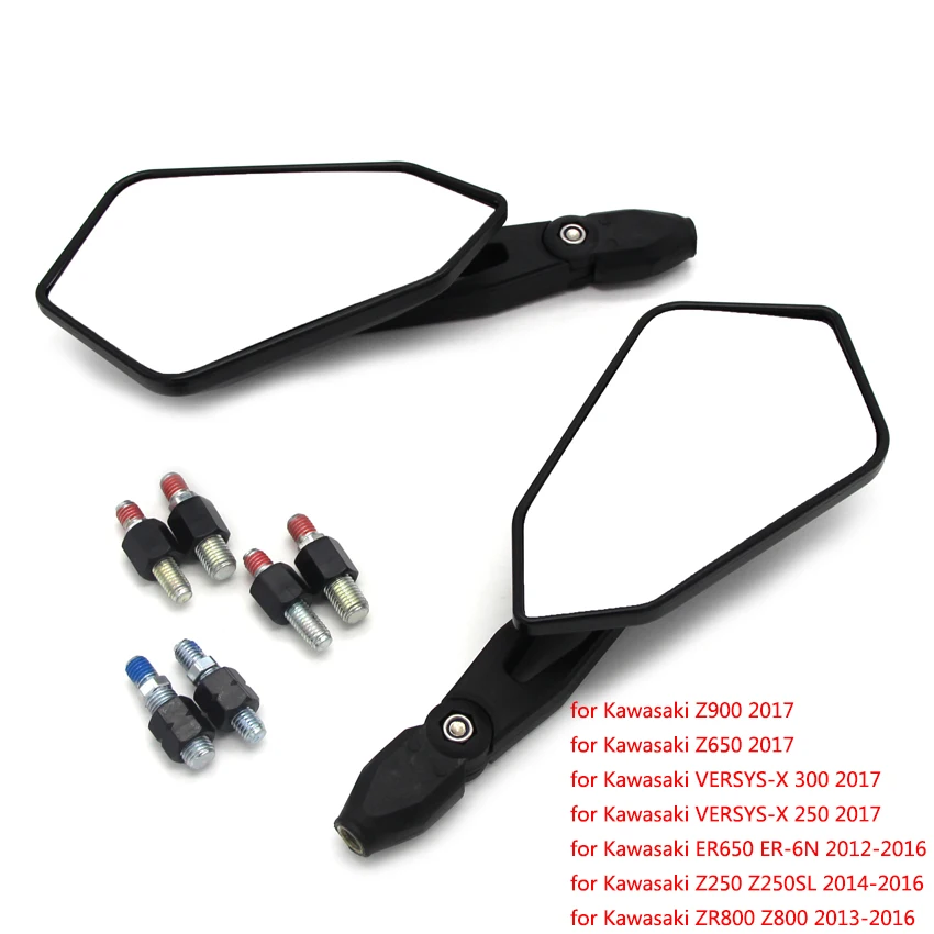 1 пара боковое зеркало для мотоцикла для Kawasaki Z900 Z650 VERSYS-X 250 300 ER650 ER-6N Z250 Z250SL ZR800 Z800 ER400 ER-4N