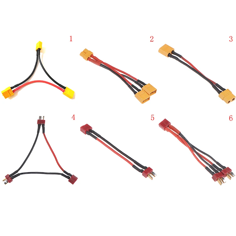 Hot Battery Adapter Cable Y-shaped Harness Connector XT60 Series Line T Head XT60 Parallel Line Connectors/wiring