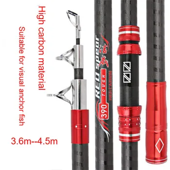 

High-quality High-carbon Reverse Wire Fishing Rod Long Shot Rod 3M/3.3M/3.6M/3.9M/4.2M/4.5M Sea Fishing Rod Visual Fishing Rod