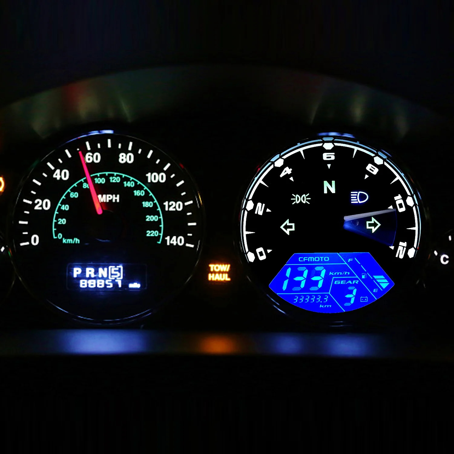Авто аксессуары 12000 об/мин KMH/MPH ЖК цифровой датчик мотоцикла спидометр одометр двигатель велосипед 2 шт. магнитные стали