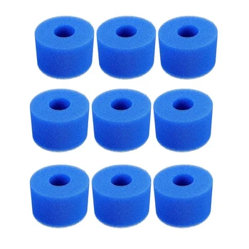 

9 Pack Swimming Pool Filter Foam Cartridge, Reusable Washable Filter Sponge Cleaner for Pool,Compatible for Intex