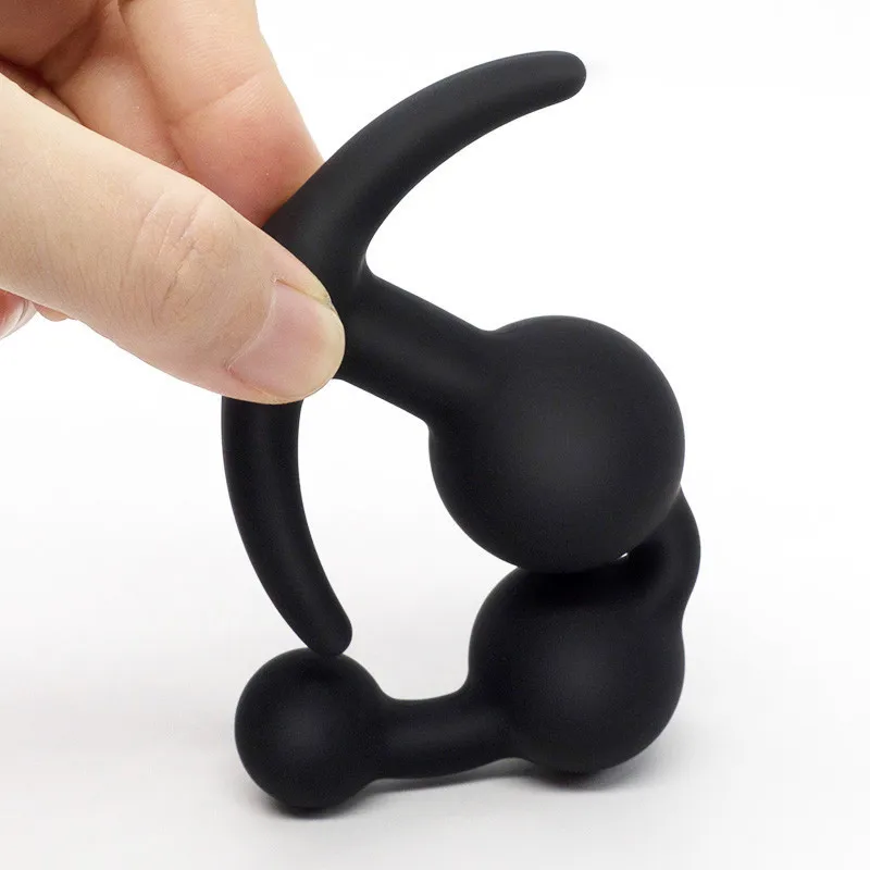 Silicone Anal Vibrator Long Beads Prostate Massager Flexible Butt Plug Stimulator Anal Beads Plug Sex Toys For Men Women