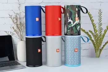 

Portable Wireless Bluetooth Speaker LED Portable Boom Box Outdoor Bass Column Subwoffer Sound Box with Mic Support FM USB TG512
