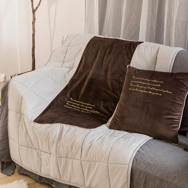 

Portable Pillow Quilt 2 In 1 Multifunction Cushion Blanket For Bed Throw Cushions Blankets Plush Pillows Cushion Throws Blanket