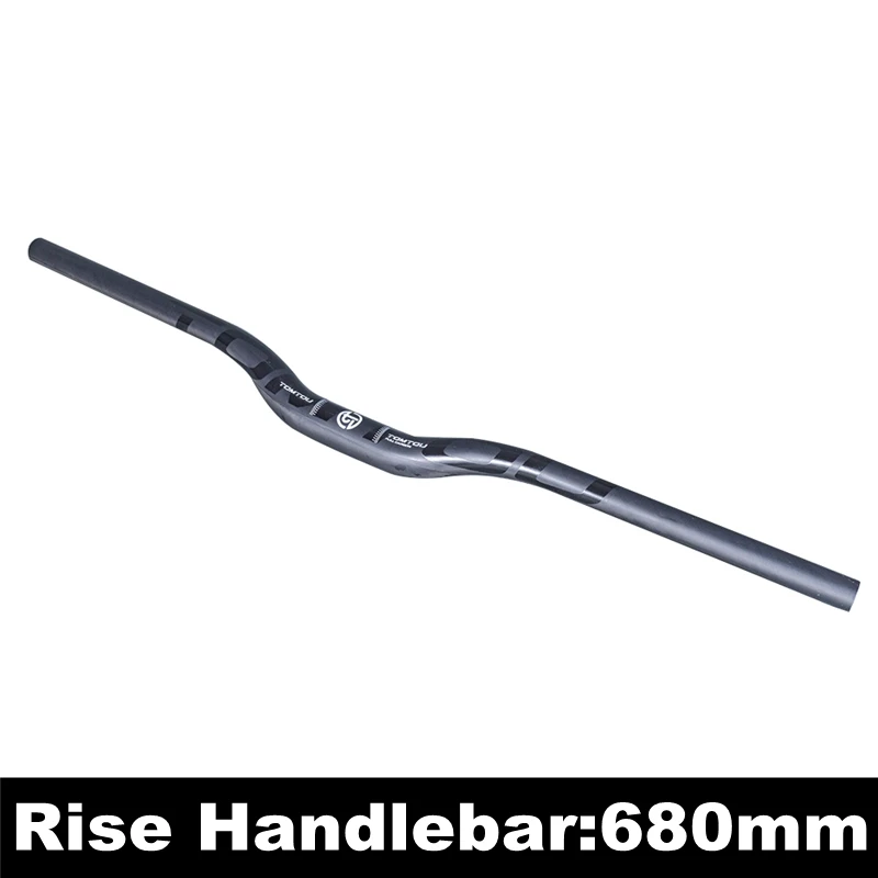 Rise Handlebar 680mm TOMTOU черный матовый карбоновый велосипед MTB комплекты для руля горный плоский/подъемный Руль+ подседельный штырь+ ствол-TM127 - Цвет: Rise Handlebar 680mm