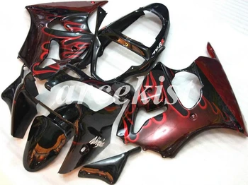 

New ABS Injection Mold Motorcycle Fairings Kit Fit For Kawasaki Ninja ZX-6R 636 2000 2001 2002 00 01 02 body set Red Black
