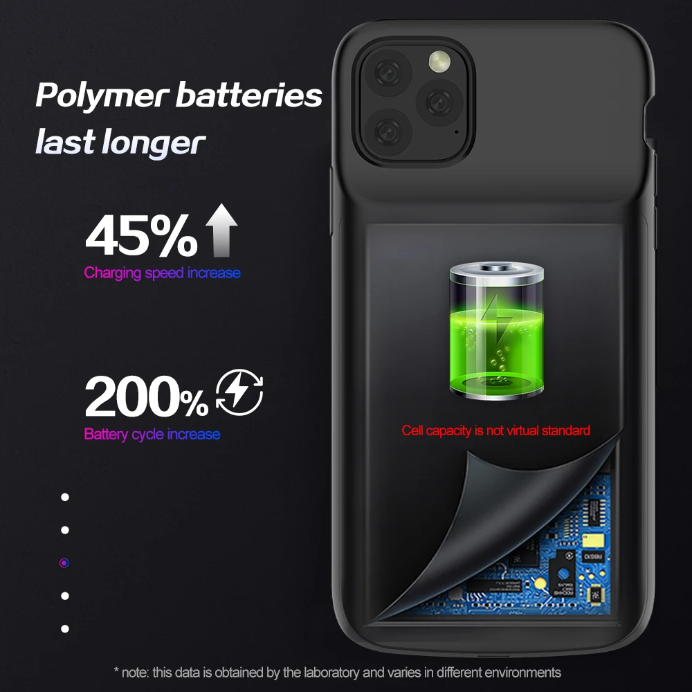 Чехол для аккумулятора iPhone портативное зарядное устройство 11 Pro Max X XS XR 6 6S 7 8 Plus 5 5S