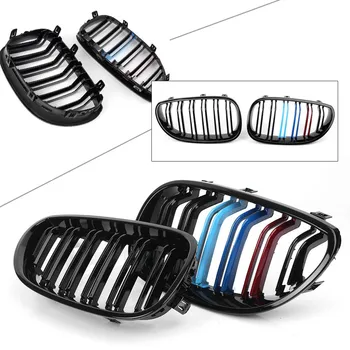 

Gloss Black M-Color Front Kidney Grille Grill For BMW E60 E61 5 Series 2003 2004 2005 2006 2007 2008 2009 2010 Car Accessories