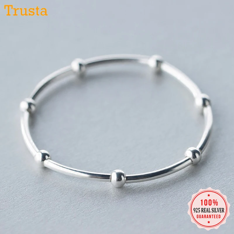 Trustdavis, модный браслет из натуральной 925 пробы, серебряный, сладкий, нерегулярный, регулируемый, браслет для женщин, свадебные украшения, подарок, DS2395